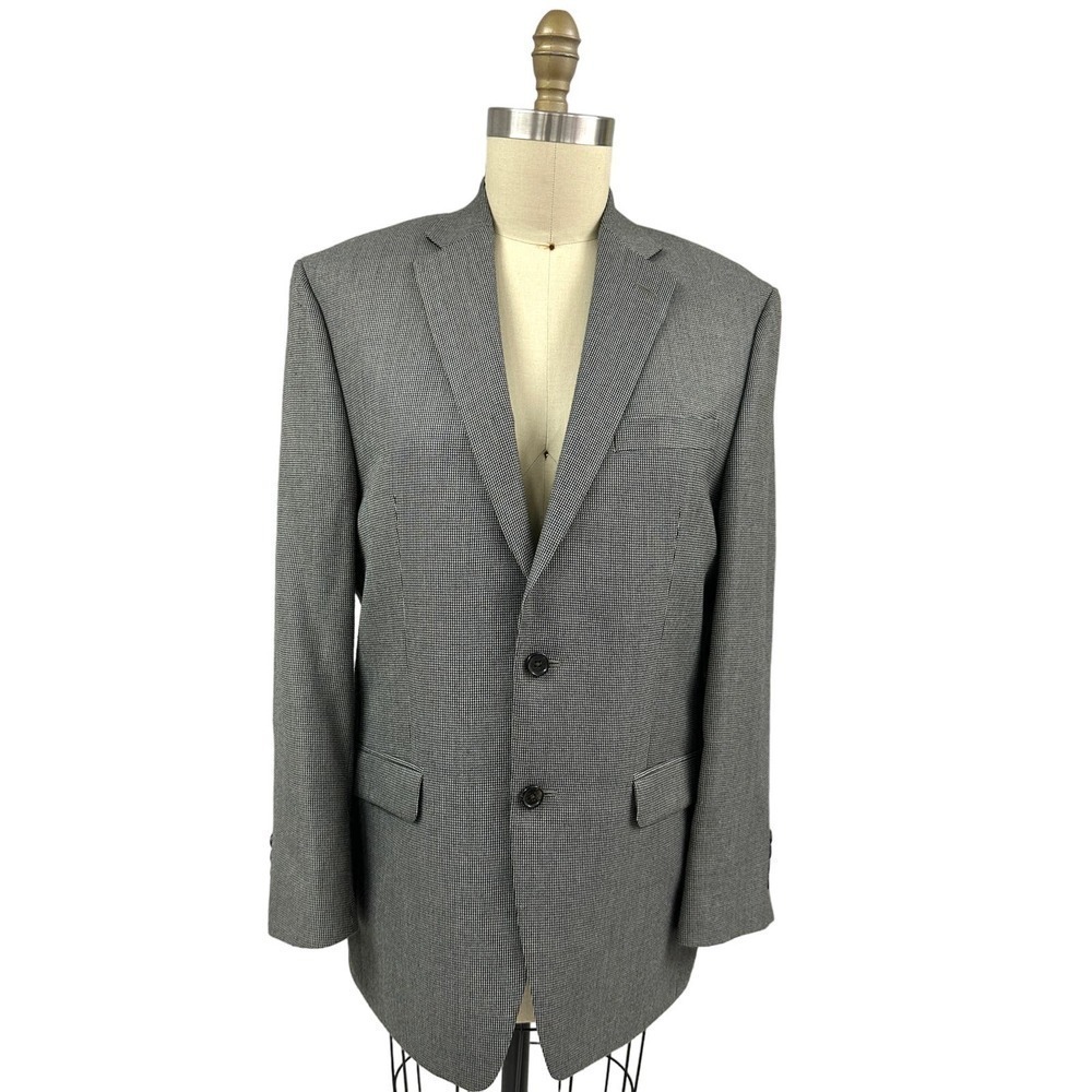 VTG LRL Lauren Ralph Lauren Green Label 40R Sport Jacket Blu/Gry Check Gorgeous
